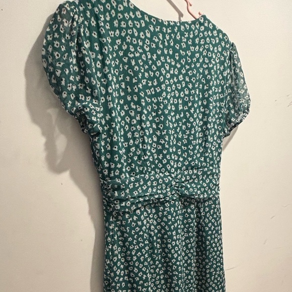 Bar III Green/Teal Dress with White Floral Pattern​ - Picture 5 of 5